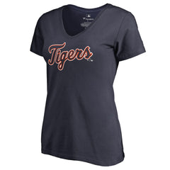 Navy Detroit Tigers Women's Team Wordmark T-Shirt