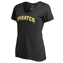 Black Pittsburgh Pirates Women's Team Wordmark T-Shirt
