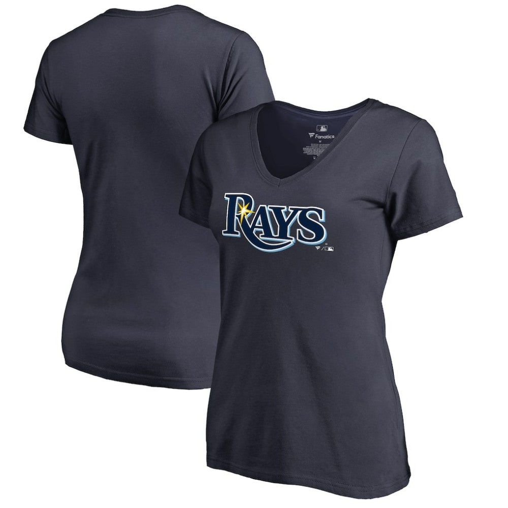 Navy Tampa Bay Rays Women's Team Wordmark T-Shirt