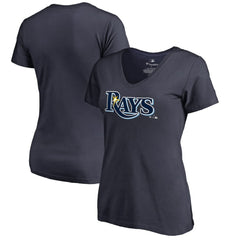 Navy Tampa Bay Rays Women's Team Wordmark T-Shirt