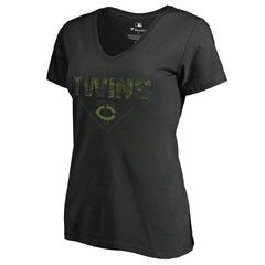 Black Minnesota Twins Women's Camo T-Shirt