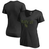 Black Tampa Bay Rays Women's Camo T-Shirt