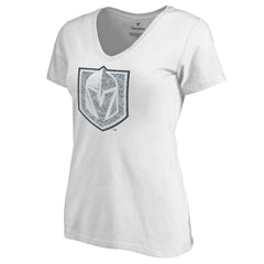 NHL Vegas Golden Knights Women's Whiteout V-Neck T-Shirt