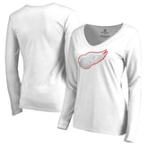 NHL Detroit Red Wings Women's White Out Long Sleeve T-Shirt