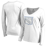 NHL New York Rangers Women's White Out Long Sleeve T-Shirt
