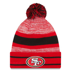 Team Logo Cuffed Knit Hat with Pom - San Francisco 49ers Hats