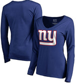 Women's Primary Logo V-Neck Long-Sleeve T-Shirt - New York Giants T-shirts