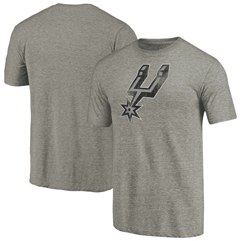 San Antonio Spurs Distressed Team Logo Tri-Blend T-Shirt