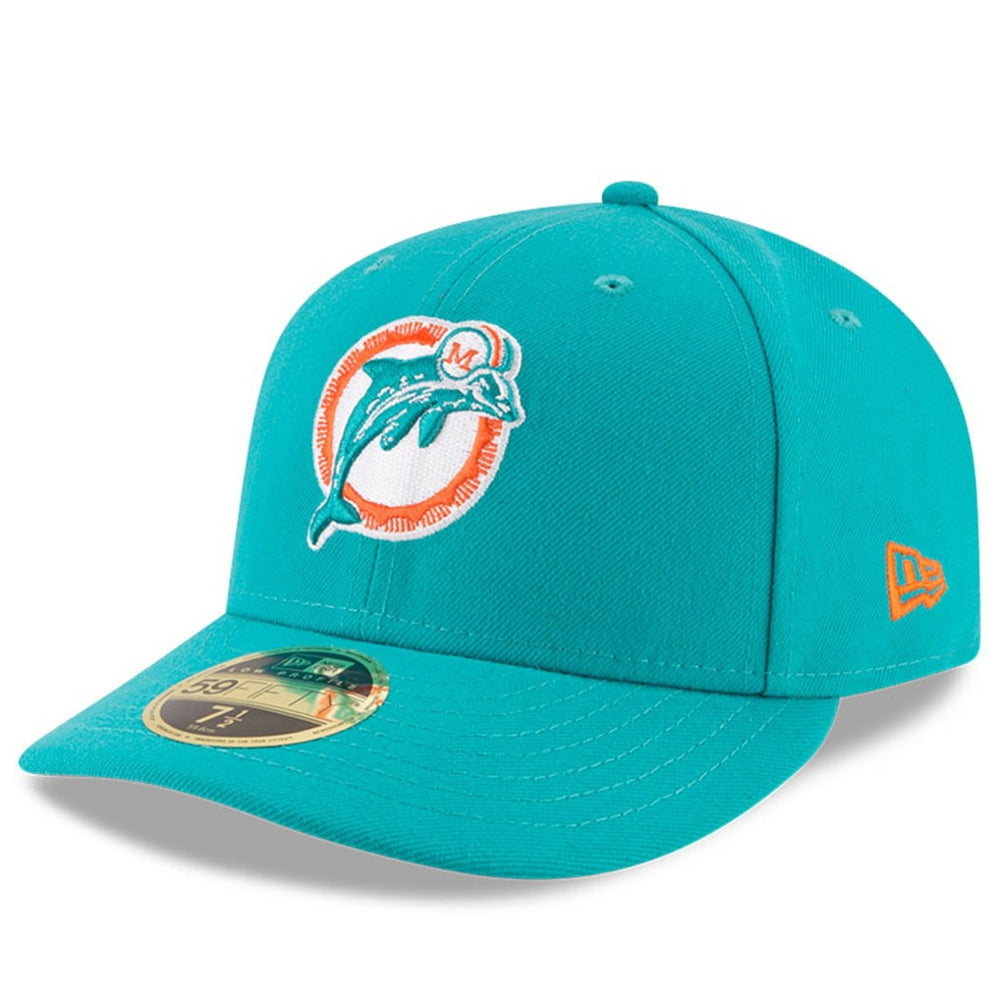 Omaha Throwback Low Profile 59FIFTY Fitted Hat - Miami Dolphins Hats