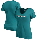 Women's Wordmark V-Neck T-Shirt - Miami Dolphins T-shirts