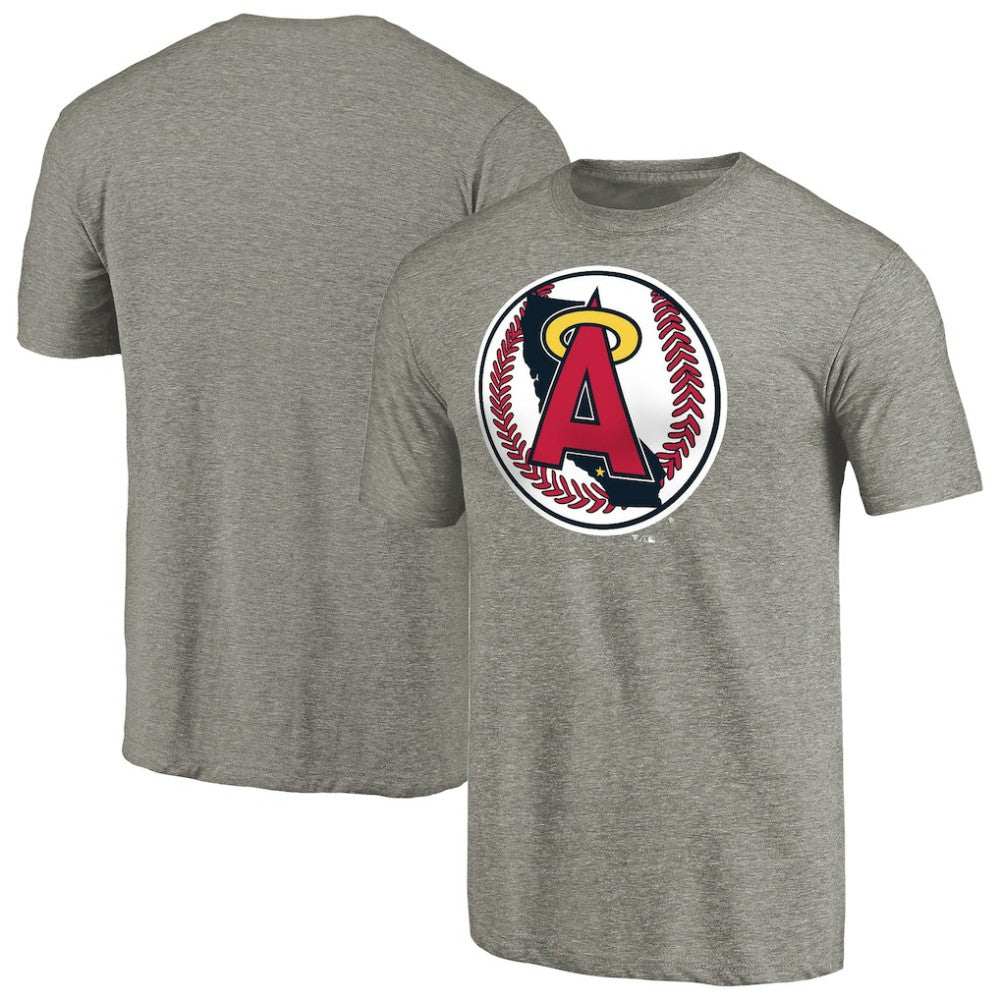 Ash Los Angeles Angels Cooperstown Collection Forbes Tri-Blend T-Shirt