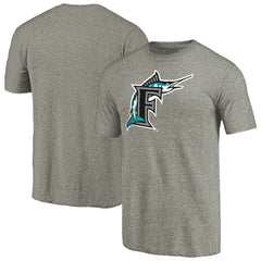 Ash Miami Marlins Cooperstown Collection Forbes Tri-Blend T-Shirt