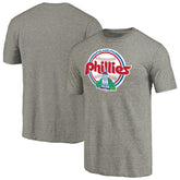 Ash Philadelphia Phillies Cooperstown Collection Forbes Tri-Blend T-Shirt
