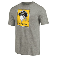 Ash Pittsburgh Pirates Cooperstown Collection Forbes Tri-Blend T-Shirt