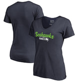 Women's Freehand V-Neck T-Shirt - Seattle Seahawks T-shirts