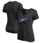 NHL Columbus Blue Jackets Women's Midnight Mascot V-Neck T-Shirt