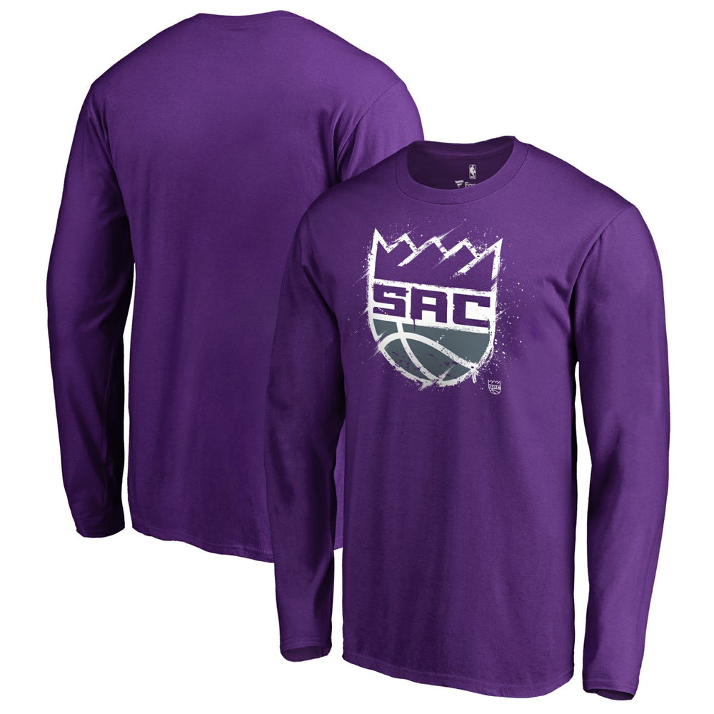 Sacramento Kings Splatter Logo Long Sleeve T-Shirt