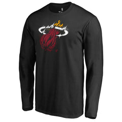 Miami Heat Splatter Logo Long Sleeve T-Shirt