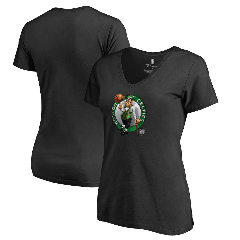 Boston Celtics Women's Midnight Mascot V-Neck T-Shirt