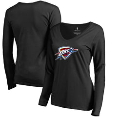 Oklahoma City Thunder Women's Midnight Mascot Long Sleeve V-Neck T-Shirt