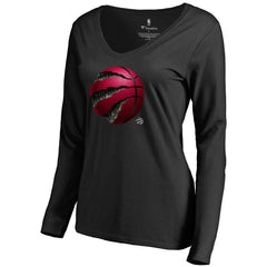 Toronto Raptors Women's Midnight Mascot Long Sleeve V-Neck T-Shirt