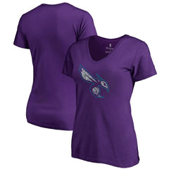 Charlotte Hornets Women's Static Logo V-Neck T-Shirt