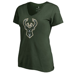 Milwaukee Bucks Women's Static Logo V-Neck T-Shirt