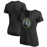 Minnesota Timberwolves Women's Static Logo V-Neck T-Shirt