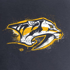 NHL Nashville Predators Women's Splatter Logo V-Neck T-Shirt