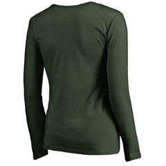 NHL Minnesota Wild Women's Splatter Logo V-Neck Long Sleeve T-Shirt