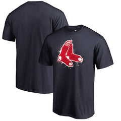 Navy Boston Red Sox Splatter Logo T-Shirt