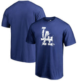 Royal Los Angeles Dodgers Splatter Logo T-Shirt