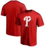 Red Philadelphia Phillies Splatter Logo T-Shirt