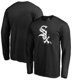 Black Chicago White Sox Splatter Logo Long Sleeve T-Shirt