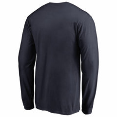 Navy Houston Astros Splatter Logo Long Sleeve T-Shirt
