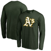 Green Athletics Splatter Logo Long Sleeve T-Shirt