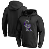 Black Colorado Rockies Splatter Logo Pullover Hoodie
