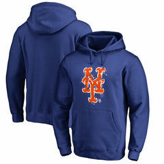 Royal New York Mets Splatter Logo Pullover Hoodie