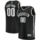Fanatics Brooklyn Nets Fast Break Custom Replica Jersey Black
