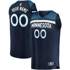 Fanatics Minnesota Timberwolves Fast Break Custom Replica Jersey Navy