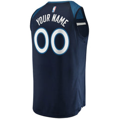Fanatics Minnesota Timberwolves Fast Break Custom Replica Jersey Navy