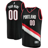 Fanatics Portland Trail Blazers Fast Break Custom Replica Jersey Black