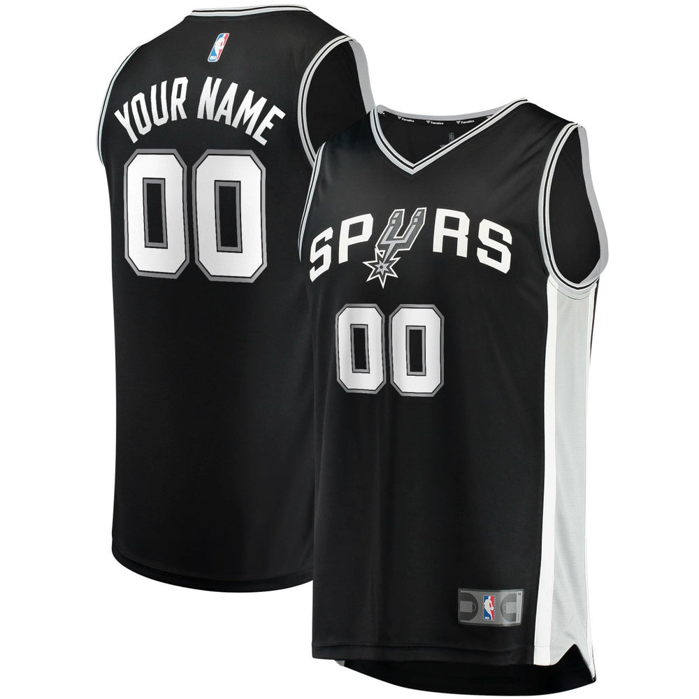 Fanatics San Antonio Spurs Fast Break Custom Replica Jersey Black
