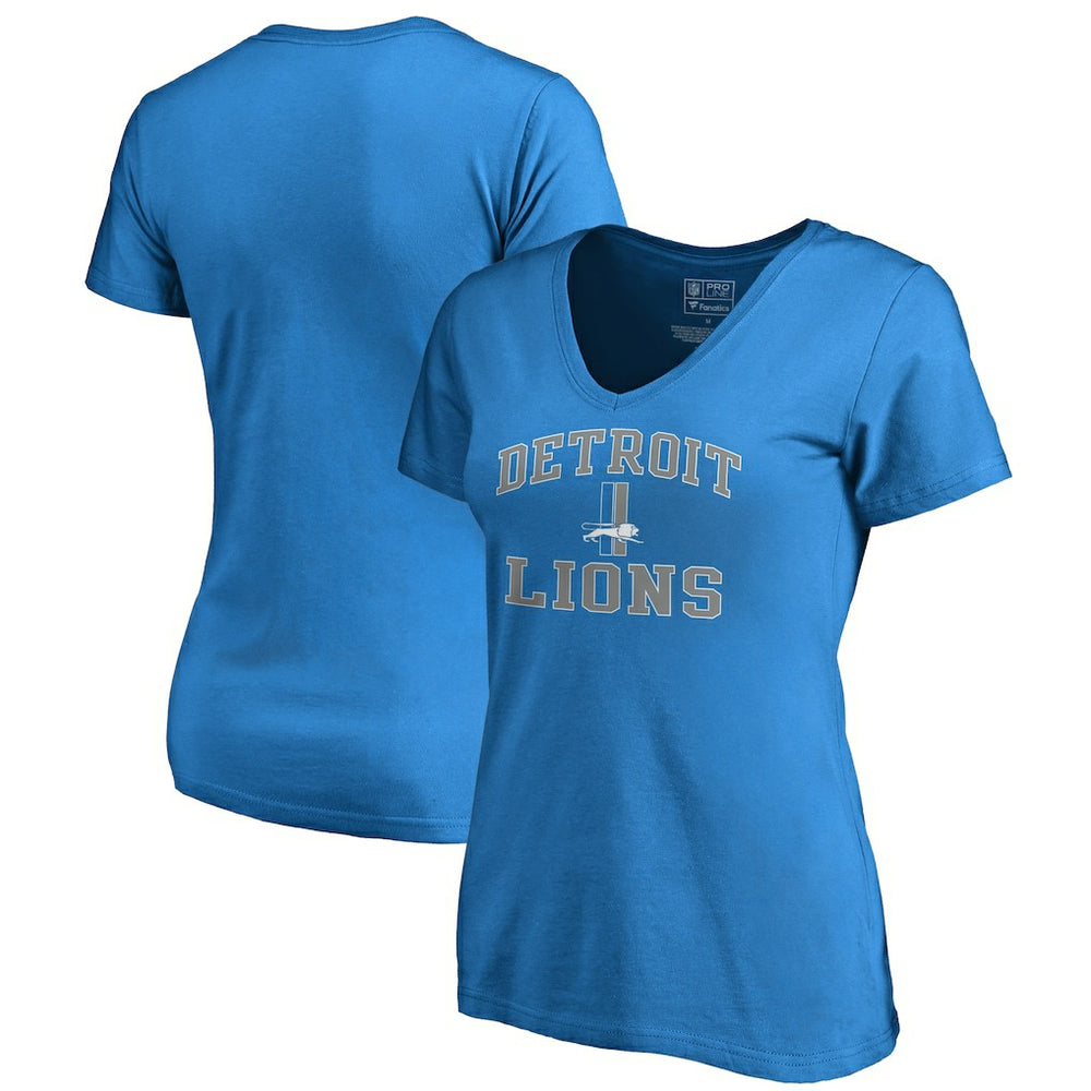 Women's Vintage Collection Victory Arch V-Neck T-Shirt - Detroit Lions T-shirts