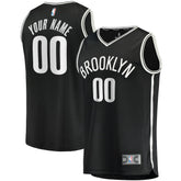 Fanatics Brooklyn Nets Youth Fast Break Custom Replica Jersey Black