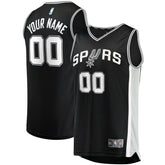 Fanatics San Antonio Spurs Youth Fast Break Custom Replica Jersey Black
