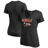 Women's Vintage Team Lockup V-Neck T-Shirt - Cincinnati Bengals T-shirts