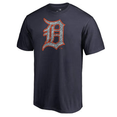 Navy Detroit Tigers Static Logo T-Shirt