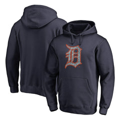 Navy Detroit Tigers Static Logo Pullover Hoodie