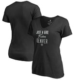 Denver Nuggets Women's Just a Girl V-Neck T-Shirt sale
